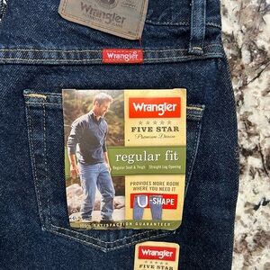 Wrangler Men's Straight Fit Jeans - Deep Blue